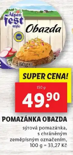 Lidl Pomazánka obazda nabídka