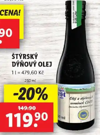 Lidl Štýrský dýňový olej nabídka