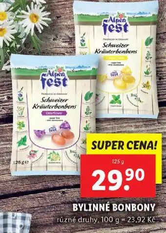 Lidl Bylinné bonbony nabídka