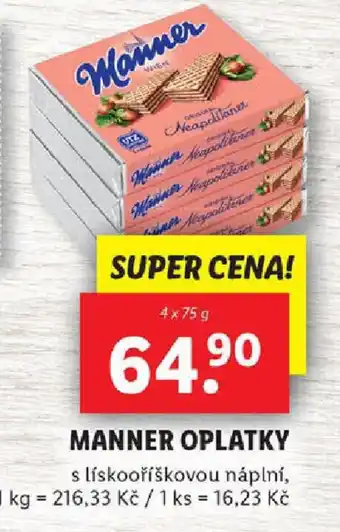 Lidl Manner oplatky nabídka