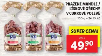 Lidl Pražené mandle/ lískové ořechy v cukrové polevě nabídka