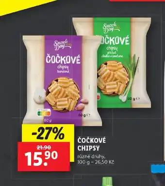 Lidl Čočkové chipsy nabídka