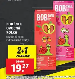 Lidl BOB šnek ovocná rolka nabídka