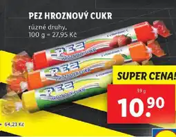 Lidl PEZ Hroznový cukr nabídka