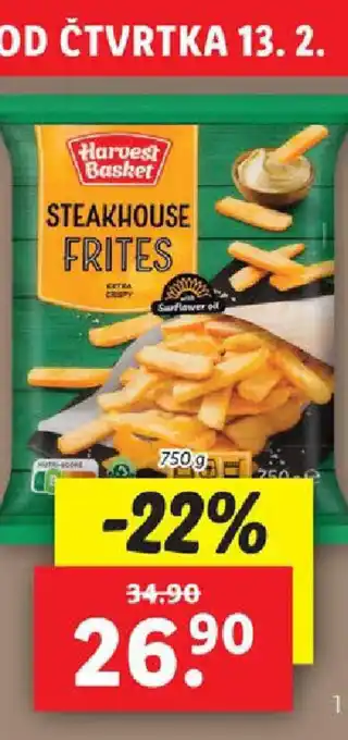 Lidl Hranolky steakhouse nabídka
