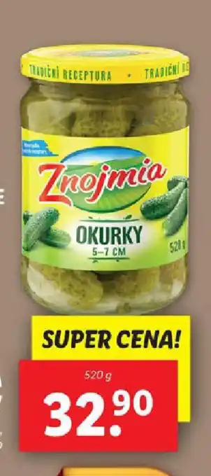 Lidl Znojmia okurky 5-7 cm, nabídka