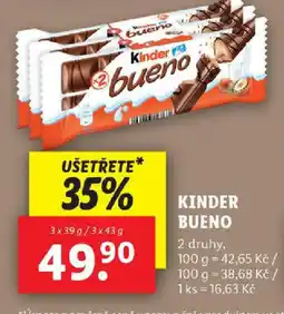 Lidl KINDER Bueno nabídka