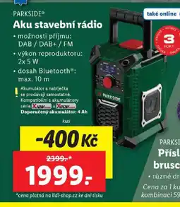 Lidl PARKSIDE Aku stavební rádio nabídka