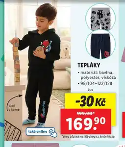 Lidl Tepláky nabídka