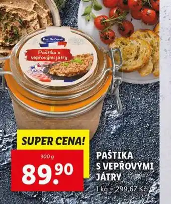 Lidl Paštika s vepřovými játry nabídka