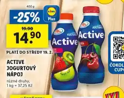 Lidl Active jogurtový nápoj nabídka