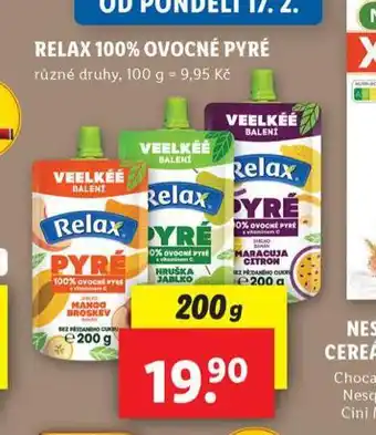 Lidl Relax 100% ovocné pyré nabídka