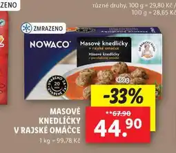 Lidl Masové knedlíčky v rajské omáčce nabídka