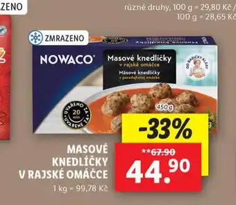 Lidl Masové knedlíčky v rajské omáčce nabídka