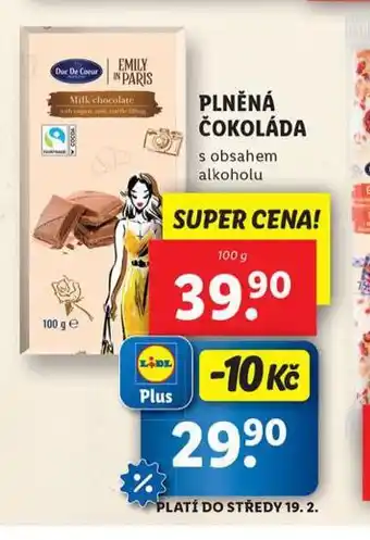 Lidl Plněná čokoláda nabídka