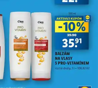 Lidl Cien balzám na vlasy s pro-vitamínem nabídka