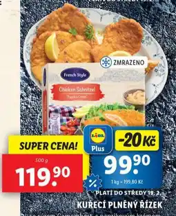 Lidl Kuřecí plněný řízek nabídka