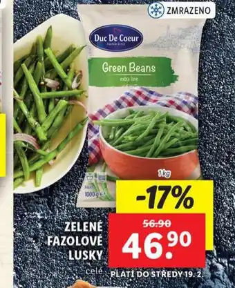 Lidl Zelené fazolové lusky nabídka