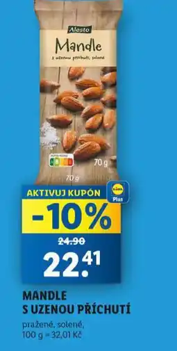 Lidl Mandle s uzenou příchutí pražené solené nabídka