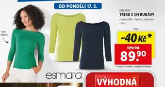 Lidl Triko s 3/4 rukávy nabídka