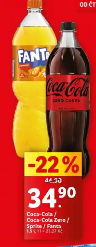 Lidl Coca cola / zero / fanta / sprite nabídka