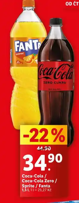 Lidl Coca cola / zero / fanta / sprite nabídka