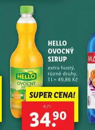 Lidl Hello ovocný sirup nabídka