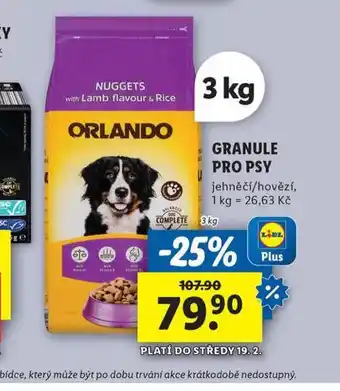 Lidl Orlando granule pro psy nabídka