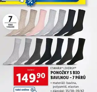 Lidl Ponožky s bio bavlnou nabídka