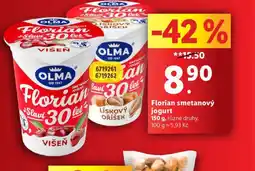 Lidl Florian smetanový jogurt nabídka