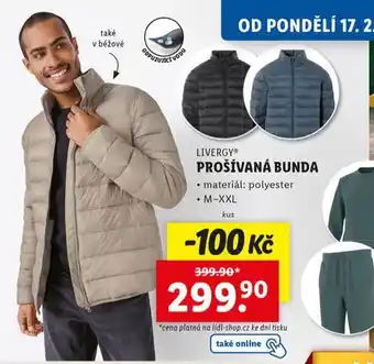 Lidl Prošívaná bunda nabídka