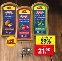 Lidl Paštika nabídka