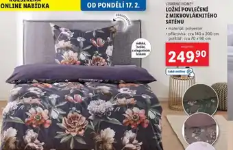 Lidl Ložní povlečení z mikrovláknitého saténu nabídka