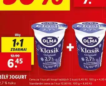 Lidl Bílý jogurt nabídka