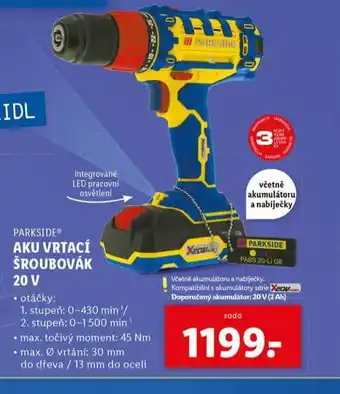 Lidl Aku vrtací šroubovák nabídka