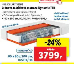 Lidl HN8 SCHLAFSYSTEME 7zónová taštičková matrace Dynamic TFK nabídka