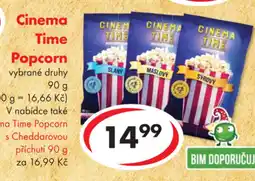 CBA CINEMA TIME Popcorn nabídka