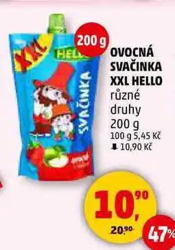 Penny Market OVOCNÁ SVAČINKA XXL HELLO různé druhy, 200 g nabídka