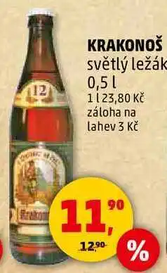 Penny Market KRAKONOŠ světlý ležák, 0,5 l nabídka