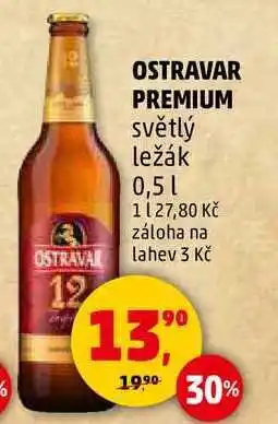 Penny Market OSTRAVAR PREMIUM světlý ležák, 0,5 l nabídka