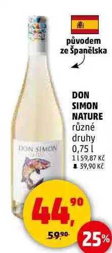 Penny Market DON SIMON NATURE různé druhy, 0,75 l nabídka