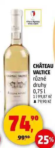 Penny Market CHÂTEAU VALTICE různé druhy, 0,75 l nabídka