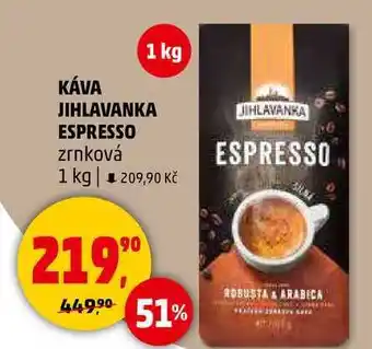 Penny Market JIHLAVANKA ESPRESSO zrnková, 1 kg nabídka