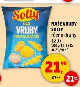 Penny Market NAŠE VRUBY SOLTY různé druhy, 120 g nabídka