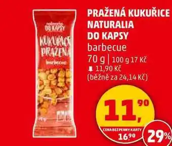 Penny Market PRAŽENÁ KUKUŘICE NATURALIA DO KAPSY barbecue, 70 g nabídka