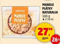 Penny Market MANDLE PLÁTKY NATURALIA, 100 g nabídka