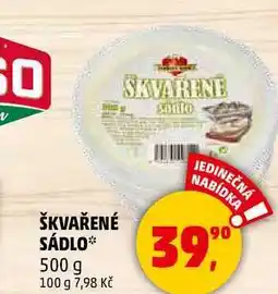 Penny Market ŠKVAŘENÉ SÁDLO, 500 g nabídka