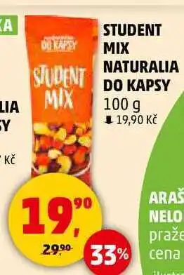 Penny Market STUDENT MIX NATURALIA STUDENT MIX DO KAPSY, 100 g nabídka