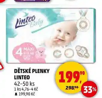 Penny Market DĚTSKÉ PLENKY LINTEO, 42-50 ks nabídka