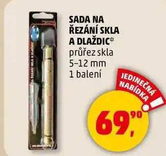 Penny Market SADA NA ŘEZÁNÍ SKLA A DLAŽDIC průřez skla 5-12 mm, 1 balení nabídka